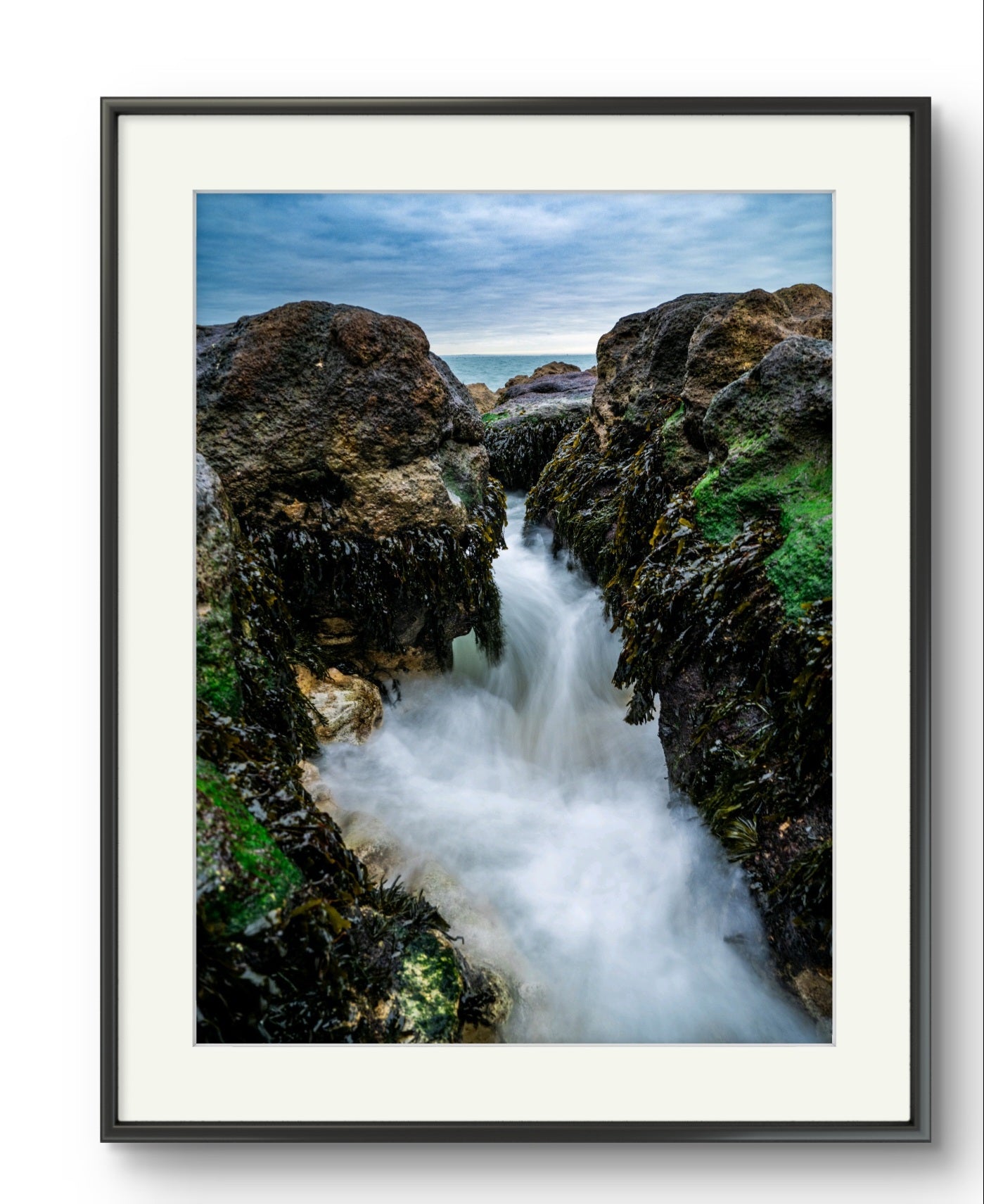 Rushing Water Between Rocks - Seaview