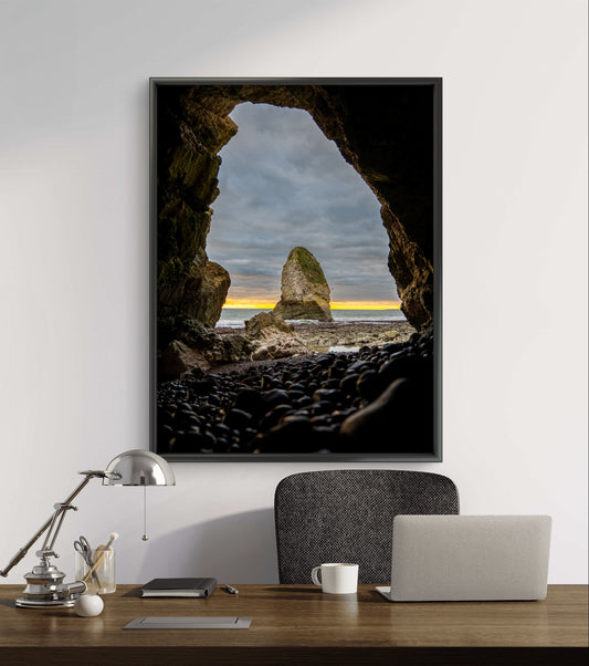 Sunset in the caves, Isle of Wight