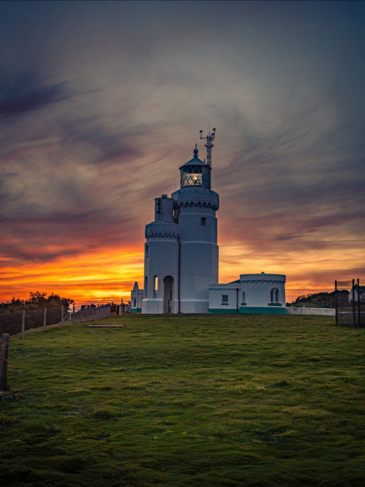 St Catherine’s Lighthouse at Sunset – Isle of Wight Coastal Glow