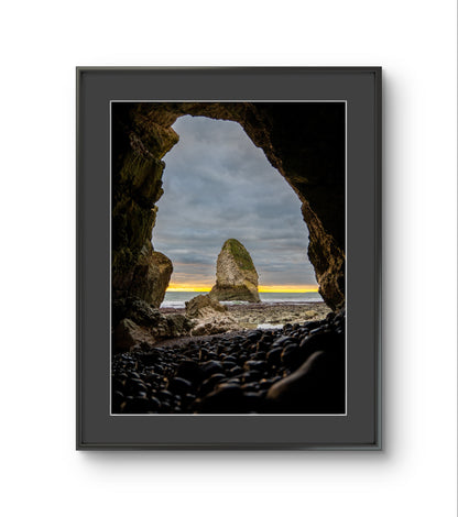 Sunset in the caves, Isle of Wight