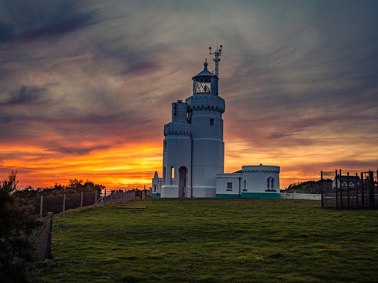 St Catherine’s Lighthouse at Sunset – Isle of Wight Coastal Glow