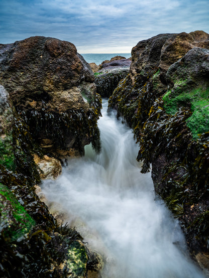 Rushing Water Between Rocks - Seaview