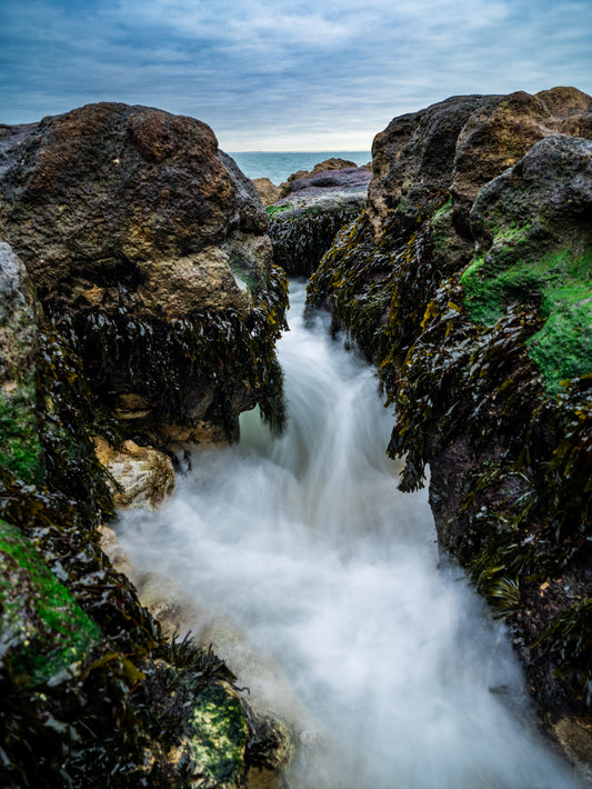 Rushing Water Between Rocks - Seaview